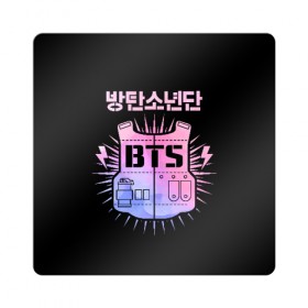 Магнит виниловый Квадрат с принтом BTS в Ухте, полимерный материал с магнитным слоем | размер 9*9 см, закругленные углы | bangtan boys | beyond the scene | bts | k pop | kpop | love yourself | бтс | к поп