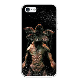 Чехол для iPhone 5/5S матовый с принтом Stranger Things - Demogorgon в Ухте, Силикон | Область печати: задняя сторона чехла, без боковых панелей | 011 | down | eleven | netflix | season | series | strange | stranger | things | upside | дела | дина | загадочные | монстр | монстры | одиннадцать | очень | сезон | сериал | сериалы | события | странные | ужасы