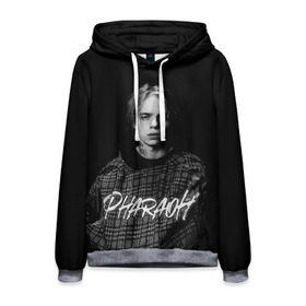 Мужская толстовка 3D с принтом PHARAOH (Ч/Б) в Ухте, 100% полиэстер | двухслойный капюшон со шнурком для регулировки, мягкие манжеты на рукавах и по низу толстовки, спереди карман-кенгуру с мягким внутренним слоем. | dead | dead dynasty | dynasty | pharaoh | rap | реп | рэп | фара | фараон