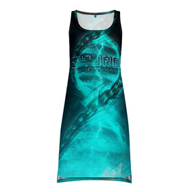 Платье-майка 3D с принтом Disturbed. Evolution в Ухте, 100% полиэстер | полуприлегающий силуэт, широкие бретели, круглый вырез горловины, удлиненный подол сзади. | david draiman | desturbed | disterbed | disturbd | disturbed | hardcore | heavy metal | nu metal | альтернативный метал | дистербд | дистербед | нюметал | рок | хард рок | хеви метал