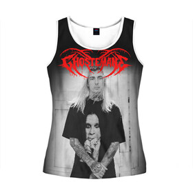 Женская майка 3D с принтом GHOSTEMANE в Ухте, 100% полиэстер | круглая горловина, прямой силуэт, длина до линии бедра | eric whitney | ghostemane