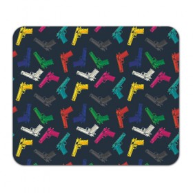 Коврик для мышки прямоугольный с принтом Пистолеты в Ухте, натуральный каучук | размер 230 х 185 мм; запечатка лицевой стороны | Тематика изображения на принте: 