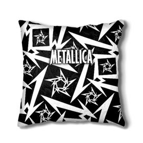 Подушка 3D с принтом Metallica в Ухте, наволочка – 100% полиэстер, наполнитель – холлофайбер (легкий наполнитель, не вызывает аллергию). | состоит из подушки и наволочки. Наволочка на молнии, легко снимается для стирки | metalica | metallica | группа | джеймс хэтфилд | кирк хэмметт | ларс ульрих | метал | металика | металлика | миталика | музыка | роберт трухильо | рок | трэш | трэшметал | хард | хеви