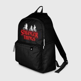 Рюкзак 3D с принтом STRANGER THINGS | ОЧЕНЬ СТРАННЫЕ ДЕЛА в Ухте, 100% полиэстер | лямки с регулируемой длиной, сверху петелька, чтобы рюкзак можно было повесить на вешалку. Основное отделение закрывается на молнию, как и внешний карман. Внутри два дополнительных кармана, один из которых закрывается на молнию. По бокам два дополнительных кармашка | Тематика изображения на принте: stranger things | очень странные дела
