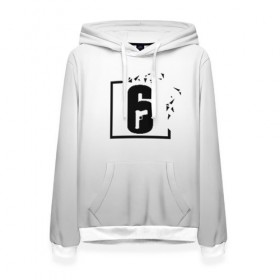 Женская толстовка 3D с принтом RAINBOW SIX | SIEGE в Ухте, 100% полиэстер  | двухслойный капюшон со шнурком для регулировки, мягкие манжеты на рукавах и по низу толстовки, спереди карман-кенгуру с мягким внутренним слоем. | 6 | outbreak | rainbow | rainbow six siege | six | tom clancys | радуга осада | том кленсис