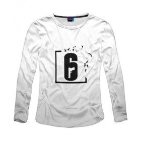 Женский лонгслив 3D с принтом RAINBOW SIX | SIEGE в Ухте, 100% полиэстер | длинные рукава, круглый вырез горловины, полуприлегающий силуэт | 6 | outbreak | rainbow | rainbow six siege | six | tom clancys | радуга осада | том кленсис