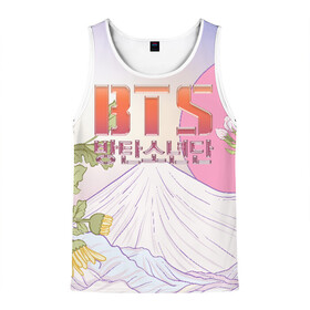 Мужская майка 3D с принтом BTS в Ухте, 100% полиэстер | круглая горловина, приталенный силуэт, длина до линии бедра. Пройма и горловина окантованы тонкой бейкой | Тематика изображения на принте: bangtan | bighit | boy | fake love | j hope | jimin | jin | jungkook | korea | kpop | live | luv | mic drop | rm | suga | v | with | бтс | кей | поп