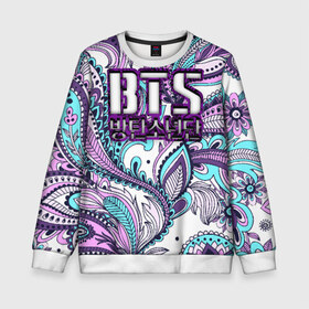 Детский свитшот 3D с принтом BTS в Ухте, 100% полиэстер | свободная посадка, прямой крой, мягкая тканевая резинка на рукавах и понизу свитшота | bangtan | bighit | boy | fake love | j hope | jimin | jin | jungkook | korea | kpop | live | luv | mic drop | rm | suga | v | with | бтс | кей | поп