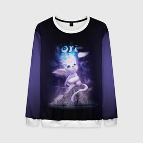 Мужской свитшот 3D с принтом Ori - And The Will Of The Wisp в Ухте, 100% полиэстер с мягким внутренним слоем | круглый вырез горловины, мягкая резинка на манжетах и поясе, свободная посадка по фигуре | microsoft studios | moon studios | ori | ori and the blind forest | unity | лес | луна | нибела | ночной лес | ночь | ори | платформер | сова