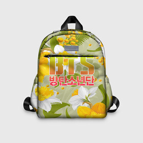 Детский рюкзак 3D с принтом BTS в Ухте, 100% полиэстер | лямки с регулируемой длиной, сверху петелька, чтобы рюкзак можно было повесить на вешалку. Основное отделение закрывается на молнию, как и внешний карман. Внутри дополнительный карман. По бокам два дополнительных кармашка | bangtan | bighit | boy | fake love | j hope | jimin | jin | jungkook | korea | kpop | live | luv | mic drop | rm | suga | v | with | бтс | кей | поп