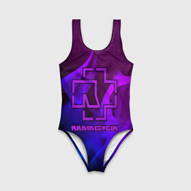 Детский купальник 3D с принтом RAMMSTEIN в Ухте, Полиэстер 85%, Спандекс 15% | Слитный крой, подклад по переду изделия, узкие бретели | lindemann | rammstein | рамштайн | тилль линдеманн