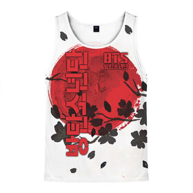 Мужская майка 3D с принтом BTS в Ухте, 100% полиэстер | круглая горловина, приталенный силуэт, длина до линии бедра. Пройма и горловина окантованы тонкой бейкой | Тематика изображения на принте: bangtan | bighit | boy | fake love | j hope | jimin | jin | jungkook | korea | kpop | live | luv | mic drop | rm | suga | v | with | бтс | кей | поп