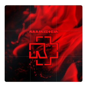 Магнитный плакат 3Х3 с принтом RAMMSTEIN в Ухте, Полимерный материал с магнитным слоем | 9 деталей размером 9*9 см | lindemann | rammstein | рамштайн | тилль линдеманн