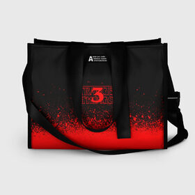 Сумка-шоппер 3D с принтом STRANGER THINGS в Ухте, 100% полиэстер | застегивается на металлическую кнопку; внутренний карман застегивается на молнию. Стенки укреплены специальным мягким материалом, чтобы защитить содержимое от несильных ударов
 | stranger things | очень странные дела