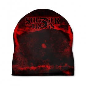 Шапка 3D с принтом STRANGER THINGS в Ухте, 100% полиэстер | универсальный размер, печать по всей поверхности изделия | stranger things | очень странные дела