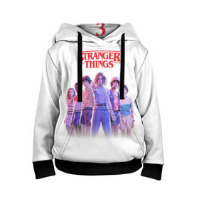 Детская толстовка 3D с принтом Stranger Things 3 в Ухте, 100% полиэстер | двухслойный капюшон со шнурком для регулировки, мягкие манжеты на рукавах и по низу толстовки, спереди карман-кенгуру с мягким внутренним слоем | stranger things | очень странные дела