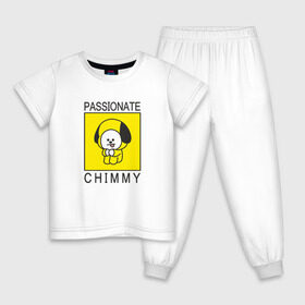 Детская пижама хлопок с принтом PASSIONATE CHIMMY [BTS] в Ухте, 100% хлопок |  брюки и футболка прямого кроя, без карманов, на брюках мягкая резинка на поясе и по низу штанин
 | bangtan | bighit | boy | chimmy | fake love | j hope | jimin | jin | jungkook | korea | kpop | live | luv | mic drop | rm | suga | v | with | бтс | кей | поп