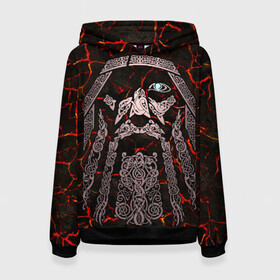 Женская толстовка 3D с принтом Odinn в Ухте, 100% полиэстер  | двухслойный капюшон со шнурком для регулировки, мягкие манжеты на рукавах и по низу толстовки, спереди карман-кенгуру с мягким внутренним слоем. | good | viking | vikings | бог | викинг | викинги | кельтское | один | плетение | скандинавы | славяне | язычник