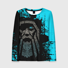 Женский лонгслив 3D с принтом Один в Ухте, 100% полиэстер | длинные рукава, круглый вырез горловины, полуприлегающий силуэт | good | odinn | viking | vikings | бог | викинг | викинги | грандж | кельтское | краски | один | плетение | скандинавы | славяне | язычник