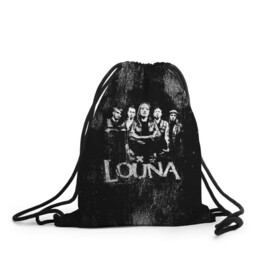 Рюкзак-мешок 3D с принтом Louna в Ухте, 100% полиэстер | плотность ткани — 200 г/м2, размер — 35 х 45 см; лямки — толстые шнурки, застежка на шнуровке, без карманов и подкладки | louna | tracktor bowling | альтернативный | вит | група | группа | лоуна | лу | луна | лусинэ геворкян | метал | нюметал | панк | панкрок | пилот | рок | ру | серж | трактор боулинг