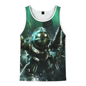 Мужская майка 3D с принтом BIOSHOCK в Ухте, 100% полиэстер | круглая горловина, приталенный силуэт, длина до линии бедра. Пройма и горловина окантованы тонкой бейкой | Тематика изображения на принте: bioshock | bioshock infinite | биошок | букер | элизабет