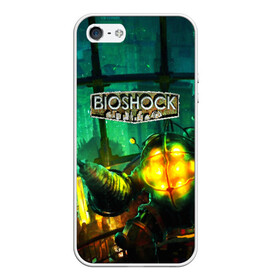 Чехол для iPhone 5/5S матовый с принтом BIOSHOCK в Ухте, Силикон | Область печати: задняя сторона чехла, без боковых панелей | bioshock | bioshock infinite | биошок | букер | элизабет