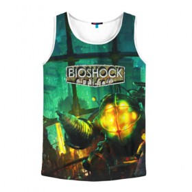 Мужская майка 3D с принтом BIOSHOCK в Ухте, 100% полиэстер | круглая горловина, приталенный силуэт, длина до линии бедра. Пройма и горловина окантованы тонкой бейкой | Тематика изображения на принте: bioshock | bioshock infinite | биошок | букер | элизабет
