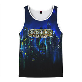 Мужская майка 3D с принтом BIOSHOCK в Ухте, 100% полиэстер | круглая горловина, приталенный силуэт, длина до линии бедра. Пройма и горловина окантованы тонкой бейкой | Тематика изображения на принте: bioshock | bioshock infinite | биошок | букер | элизабет