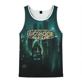 Мужская майка 3D с принтом BIOSHOCK в Ухте, 100% полиэстер | круглая горловина, приталенный силуэт, длина до линии бедра. Пройма и горловина окантованы тонкой бейкой | Тематика изображения на принте: bioshock | bioshock infinite | биошок | букер | элизабет