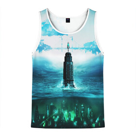 Мужская майка 3D с принтом BIOSHOCK в Ухте, 100% полиэстер | круглая горловина, приталенный силуэт, длина до линии бедра. Пройма и горловина окантованы тонкой бейкой | Тематика изображения на принте: bioshock | bioshock infinite | биошок | букер | элизабет