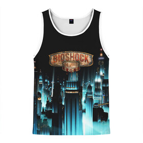 Мужская майка 3D с принтом BIOSHOCK в Ухте, 100% полиэстер | круглая горловина, приталенный силуэт, длина до линии бедра. Пройма и горловина окантованы тонкой бейкой | Тематика изображения на принте: bioshock | bioshock infinite | биошок | букер | элизабет
