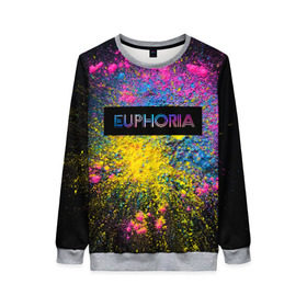 Женский свитшот 3D сериал Euphoria: в Ухте, 100% полиэстер с мягким внутренним слоем | круглый вырез горловины, мягкая резинка на манжетах и поясе, свободная посадка по фигуре | zendaya | зендея | ру беннетт | сериал euphoria | эйфория