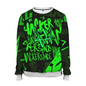 Женский свитшот 3D с принтом WATCH DOGS в Ухте, 100% полиэстер с мягким внутренним слоем | круглый вырез горловины, мягкая резинка на манжетах и поясе, свободная посадка по фигуре | ded sec | hacker | legion | watch dogs | watch dogs 2 | watch dogs legion | легион | хакер