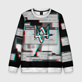 Детский свитшот 3D с принтом WATCH DOGS в Ухте, 100% полиэстер | свободная посадка, прямой крой, мягкая тканевая резинка на рукавах и понизу свитшота | ded sec | hacker | legion | watch dogs | watch dogs 2 | watch dogs legion | легион | хакер