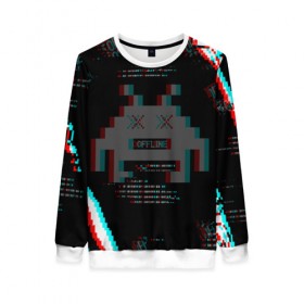 Женский свитшот 3D с принтом WATCH DOGS DED SEC в Ухте, 100% полиэстер с мягким внутренним слоем | круглый вырез горловины, мягкая резинка на манжетах и поясе, свободная посадка по фигуре | ded sec | hacker | legion | watch dogs | watch dogs 2 | watch dogs legion | легион | хакер