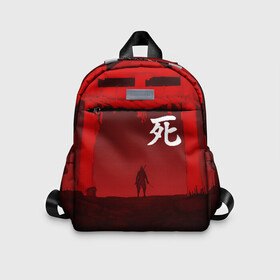 Детский рюкзак 3D с принтом Sekiro в Ухте, 100% полиэстер | лямки с регулируемой длиной, сверху петелька, чтобы рюкзак можно было повесить на вешалку. Основное отделение закрывается на молнию, как и внешний карман. Внутри дополнительный карман. По бокам два дополнительных кармашка | sekiro | shadows die twice | секиро | сэкиро