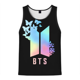 Мужская майка 3D с принтом BTS в Ухте, 100% полиэстер | круглая горловина, приталенный силуэт, длина до линии бедра. Пройма и горловина окантованы тонкой бейкой | Тематика изображения на принте: bangtan boys | beyond the scene | bts | k pop | kpop | love yourself | бтс | к поп