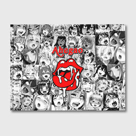 Альбом для рисования с принтом Ahegao в Ухте, 100% бумага
 | матовая бумага, плотность 200 мг. | Тематика изображения на принте: ahegao | black   white | cartoon | collage | comic | emotion | faces | girls | inscription | japanese | lips | manga | mouth | open | red | аниме | губы | девушки | коллаж | комикс | красные | лица | мультфильм | надпись | откр