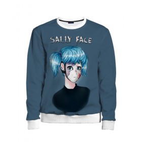 Детский свитшот 3D с принтом Sally face в Ухте, 100% полиэстер | свободная посадка, прямой крой, мягкая тканевая резинка на рукавах и понизу свитшота | sally face | маска | сали | салли | салли кромсалли | фейс | фишер