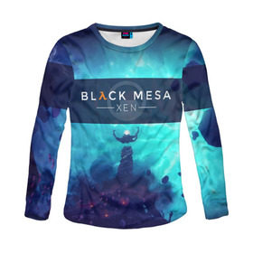 Женский лонгслив 3D с принтом HALF-LIFE - Black Mesa: XEN в Ухте, 100% полиэстер | длинные рукава, круглый вырез горловины, полуприлегающий силуэт | black | counter | csgo | freeman | gordon | half | half life | halflife | lambda | life | logo | mesa | portal | strike | xen | гордон | контр | лайф | лого | портал | символ | страйк | фримен | халф | халф лайф | халфлайф
