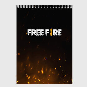 Скетчбук с принтом FREE FIRE в Ухте, 100% бумага
 | 48 листов, плотность листов — 100 г/м2, плотность картонной обложки — 250 г/м2. Листы скреплены сверху удобной пружинной спиралью | battle | battlegrounds | fire | free | game | games | garena | logo | mobile | royale | батлграунд | битва | гарена | гарено | игра | игры | королевская | лого | логотип | мобайл | онлайн | символ | фаер | фаир | фри