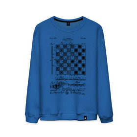 Мужской свитшот хлопок с принтом Patent - Chess board в Ухте, 100% хлопок |  | chess | patent | игра | идея | история | логика | настолка | патент | разработка | чертеж | чертежи | шахматы | шашки