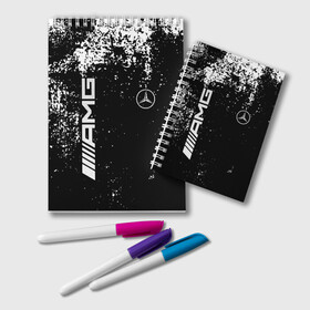 Блокнот с принтом Mercedes в Ухте, 100% бумага | 48 листов, плотность листов — 60 г/м2, плотность картонной обложки — 250 г/м2. Листы скреплены удобной пружинной спиралью. Цвет линий — светло-серый
 | amg | mercedes | авто | автомобиль | иномарка | логотип | машина | мерседес | текстура