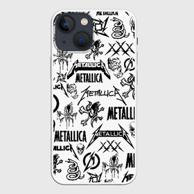Чехол для iPhone 13 mini с принтом METALLICA LOGOBOMBING в Ухте,  |  | matters metallica | metallica | metallica else | metallica nothing | metallicas metallica | nothing else | металлика | металлика.