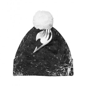 Шапка 3D c помпоном с принтом FAIRY TAIL в Ухте, 100% полиэстер | универсальный размер, печать по всей поверхности изделия | fairy tail | фейри теил | хвост феи