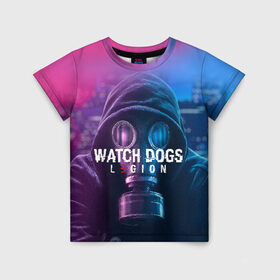 Детская футболка 3D с принтом WATCH DOGS LEGION в Ухте, 100% гипоаллергенный полиэфир | прямой крой, круглый вырез горловины, длина до линии бедер, чуть спущенное плечо, ткань немного тянется | ded sec | fox | hacker | legion | watch dogs | watch dogs 2 | watch dogs legion | легион | хакер