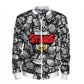 Мужской бомбер 3D с принтом BRAWL STARS в Ухте, 100% полиэстер | застегивается на молнию, по бокам два кармана без застежек, по низу бомбера и на воротнике - эластичная резинка | android | brawl stars | colt | crow | games | leon | penny | poco. | shelly | spike | wanted | брав | бравл старс | звезды | игры | мобильные игры | старс