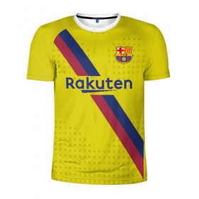 Мужская футболка 3D спортивная с принтом Griezmann away 19-20 в Ухте, 100% полиэстер с улучшенными характеристиками | приталенный силуэт, круглая горловина, широкие плечи, сужается к линии бедра | barcelona | champions | griezmann | laliga | league | spain | барселона | гризманн | испания | лига | чемпионов