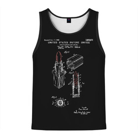 Мужская майка 3D Patent - Lipstick: в Ухте, 100% полиэстер | круглая горловина, приталенный силуэт, длина до линии бедра. Пройма и горловина окантованы тонкой бейкой | lipstick | patent | губы | идея | история | патент | помада | разработка | чертеж | чертежи