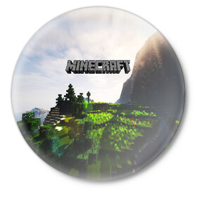 Значок MINECRAFT: в Ухте,  металл | круглая форма, металлическая застежка в виде булавки | craft | creeper | dungeon | dungeons | earth | game | logo | mine | minecraft | mobile | online | дунгеонс | земля | зомби | игра | крипер | лого | майкрафт | майнкрафт | мобайл | онлайн | подземелье | подземелья